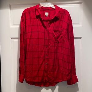 A New Day- Red & Black flannel